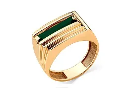 Золотые мужские кольца с турмалинами