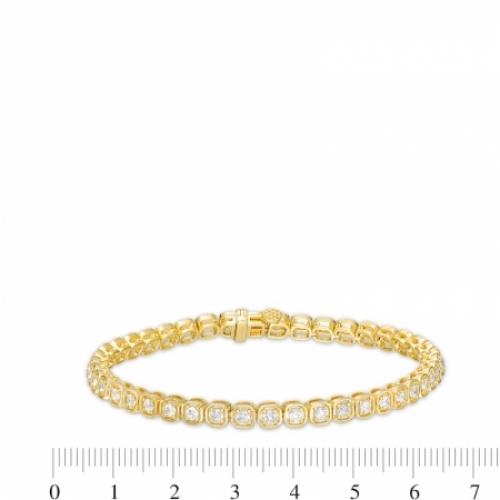 Золотой браслет из бесцветных круглых бриллиантов