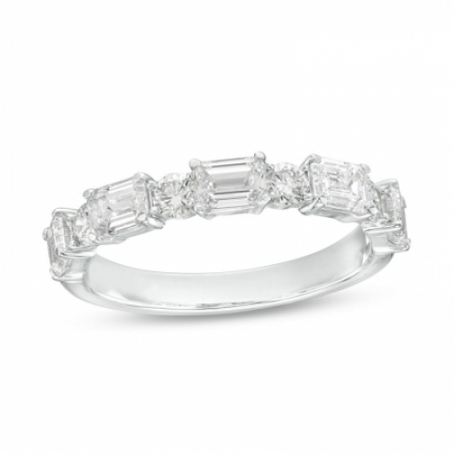 Обручальное кольцо "Эллегия" с бриллиантами и спфиром