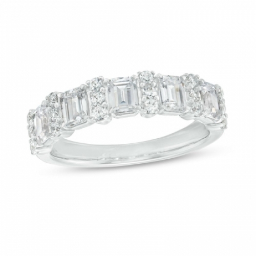Обручальное кольцо "Дыхание  любви" с бриллиантами и сапфиром