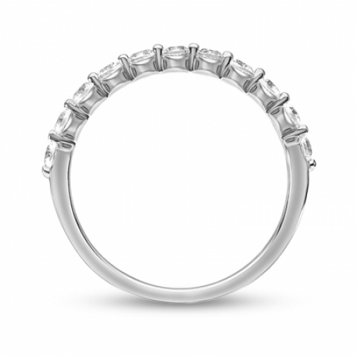 Женское кольцо из белого золота 585 пробы с белым сапфиром