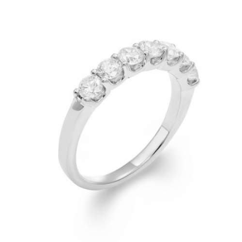 Обручальное кольцо "Безмятежность" из белого золота с бриллиантами