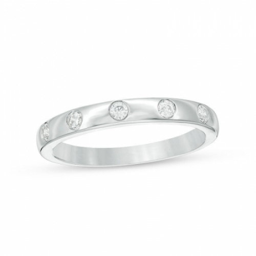 Обручальное кольцо "Изысканная грация" из белого золота с бриллиантами