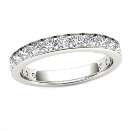 Обручальное кольцо "Сказочные чары" из белого золота с бриллиантами