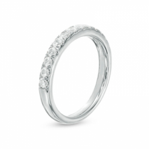 Обручальное кольцо "Нежные объятия" из белого золота 750 пробы с бриллиантами