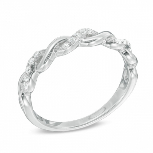 Женское кольцо из белого золота 585 пробы с бриллиантом