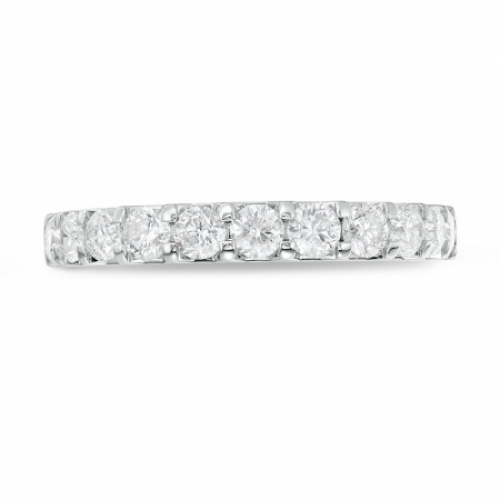 Обручальное кольцо из белого золота 585 пробы с бриллиантом