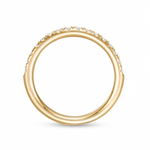 Обручальное кольцо из желтого золота 750 пробы с бриллиантом
