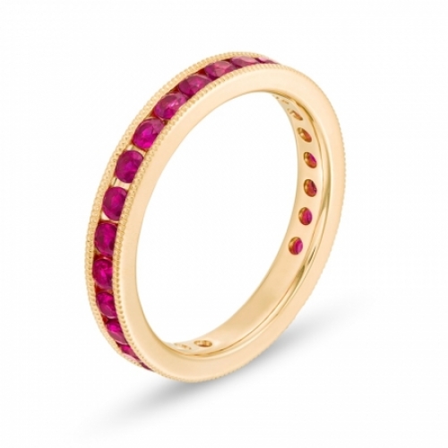 Женское кольцо из желтого золота 585 пробы с рубином