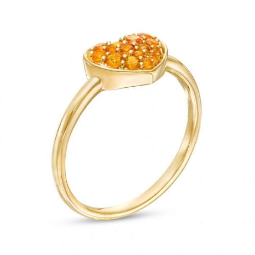 Женское кольцо из желтого золота 585 пробы с цитрином