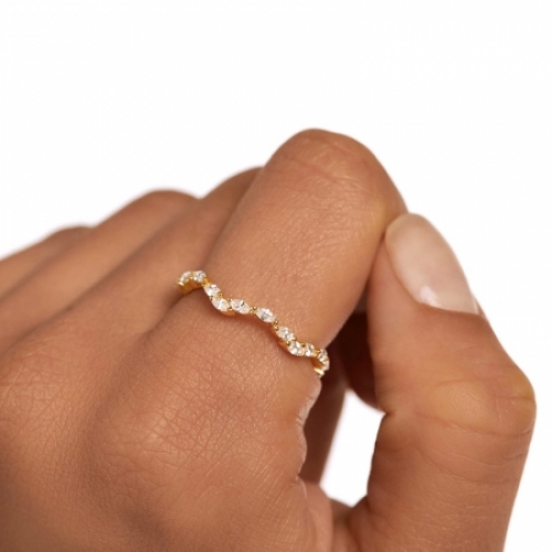 Женское кольцо из серебра 925 пробы с Swarovski Zirconia