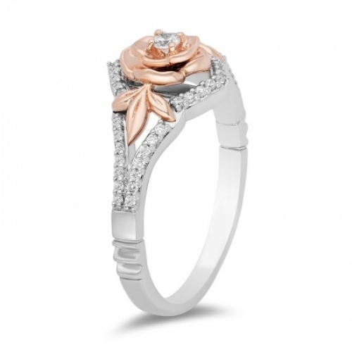 Женское кольцо из серебра 925 пробы с бриллиантом