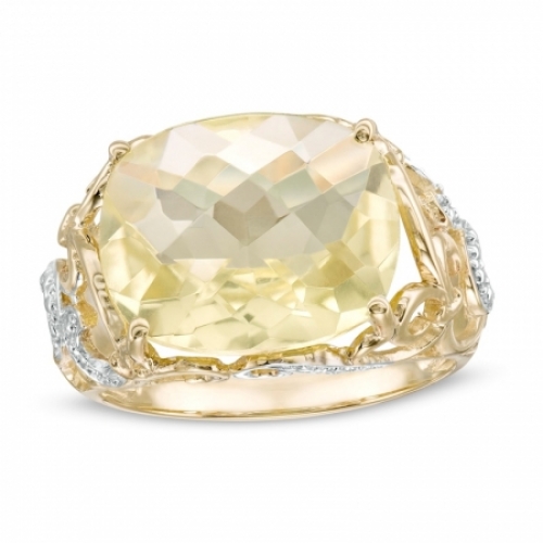 Женское кольцо из золота 585 пробы с кварцем