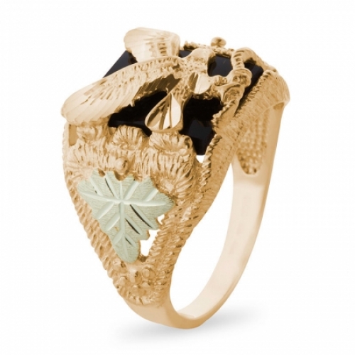 Мужское кольцо из золота 585 пробы с ониксом