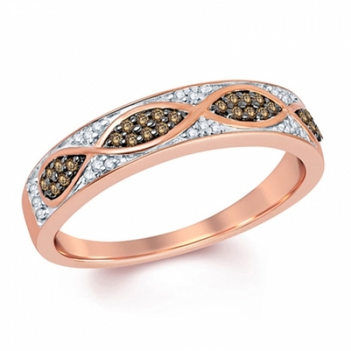 Женское кольцо из красного золота 585 пробы с бриллиантами