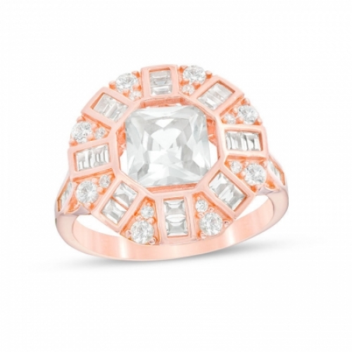 Женское кольцо из серебра 925 пробы с сапфирами