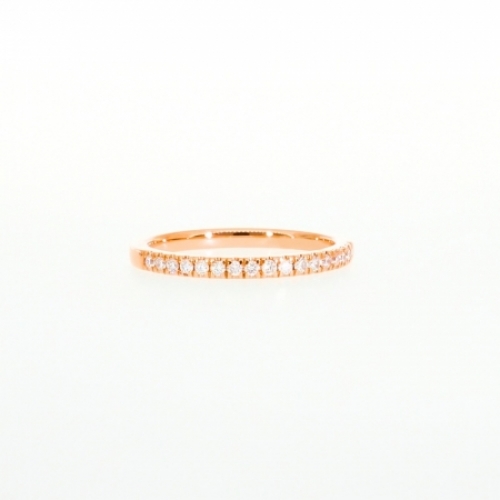 Обручальное кольцо из красного золота 750 пробы с бриллиантом