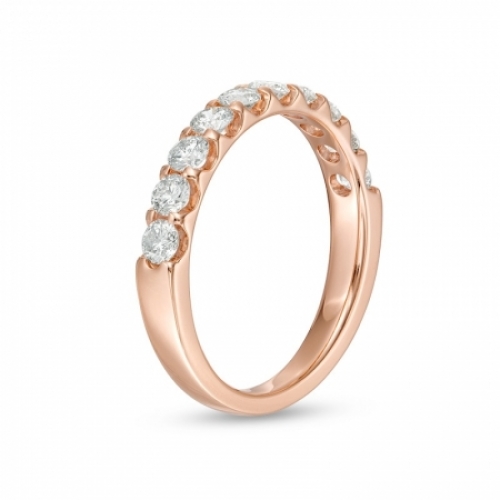 Обручальное кольцо из красного золота 585 пробы с бриллиантом
