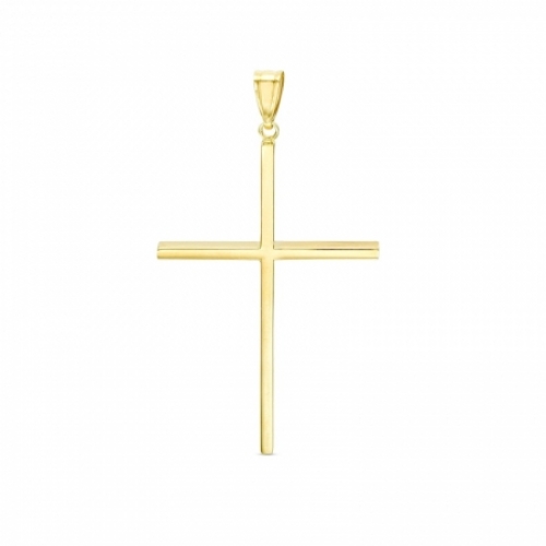 Крестик из желтого золота 585 пробы
