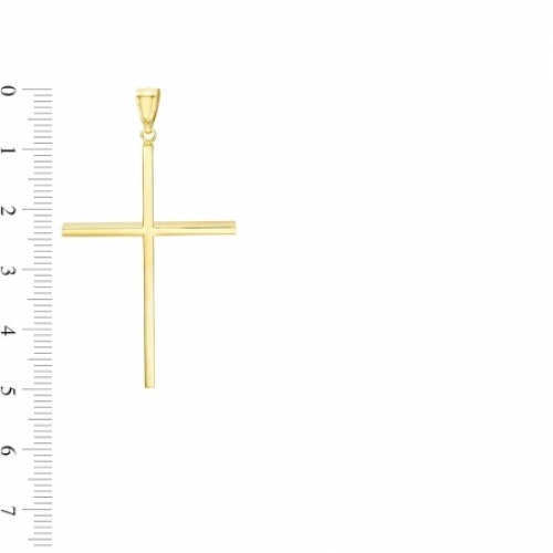 Крестик из желтого золота 585 пробы