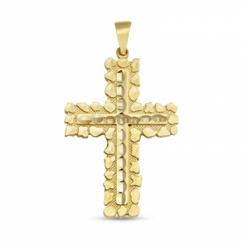 Крест из желтого золота 585 пробы