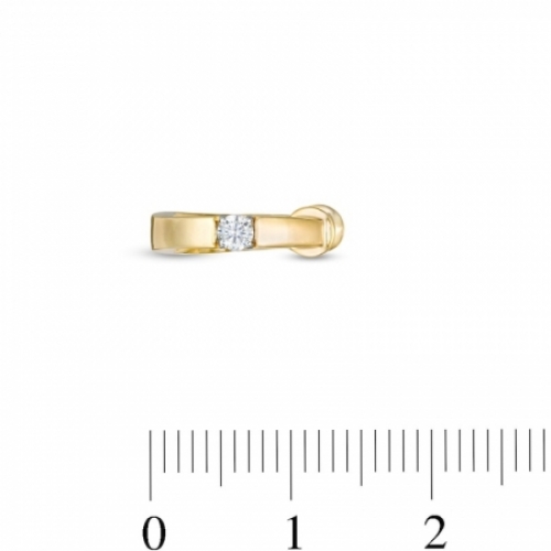 Серьга из желтого золота 585 пробы с бриллиантом
