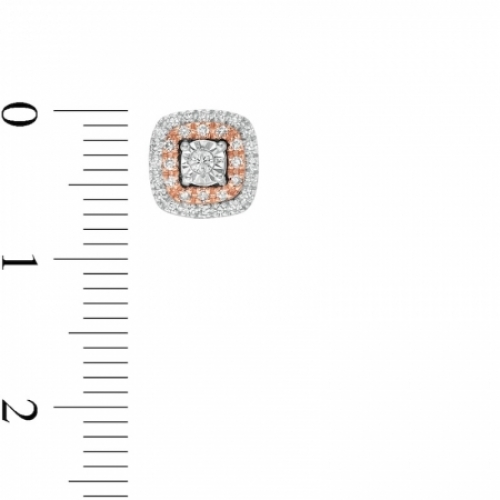 Серьги из серебра 925 пробы с бриллиантом