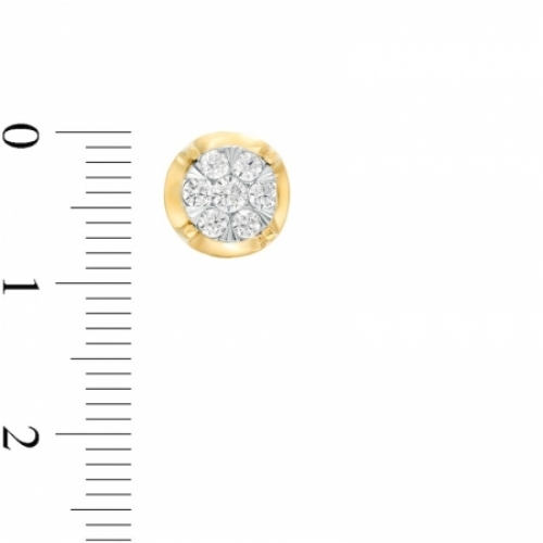 Серьги-гвоздики из золота 585 пробы с бриллиантом