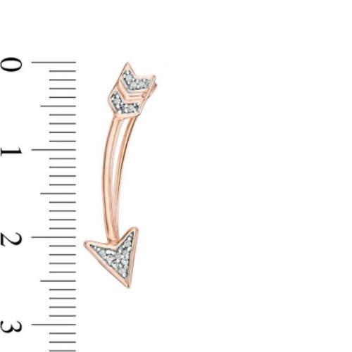 Серьги из серебра 925 пробы с бриллиантом