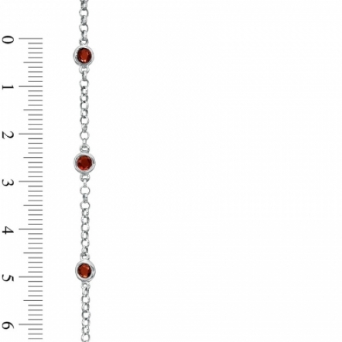 Браслет из серебра с гранатом