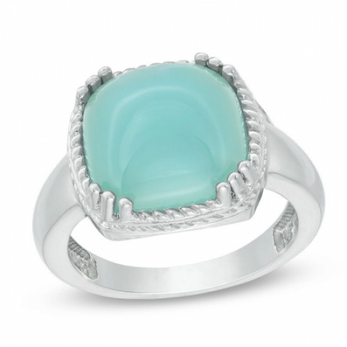 Женское кольцо из серебра с халцедоном