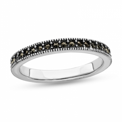 Женское кольцо из серебра с марказитом