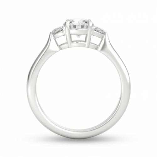 Женское кольцо из платины с бриллиантом
