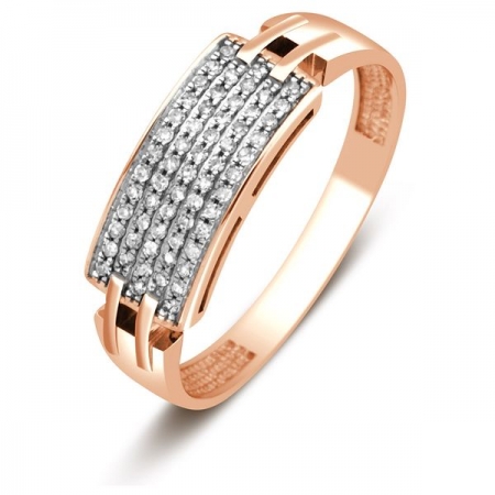Ювелирная компания «ТИТУЛ» Обручальное кольцо из красного золота с бриллиантами