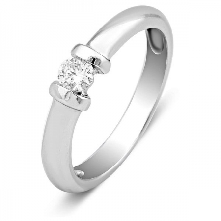 Ювелирная компания «ТИТУЛ» Обручальное кольцо из белого золота с бриллиантом