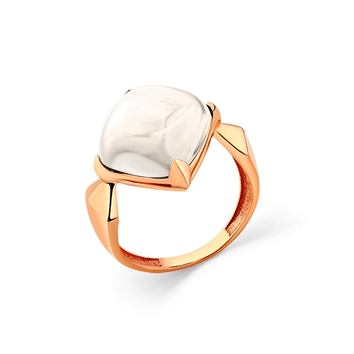 Женское кольцо из красного золота 585 пробы с кварцем