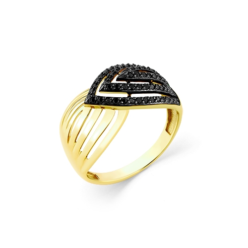 Женское кольцо из желтого золота 585 пробы со шпинелью