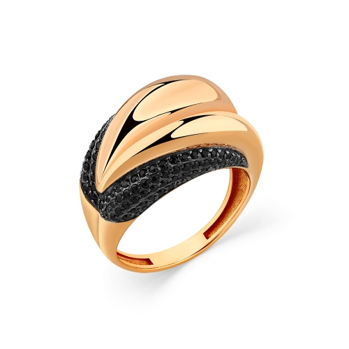 Женское кольцо из красного золота 585 пробы со шпинелью