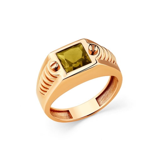 Женское кольцо из красного золота 585 пробы с султанитом