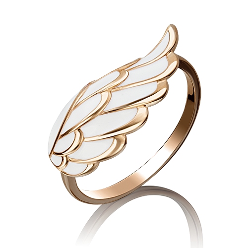 Ювелирный завод «Платина» Золотое кольцо с эмалью