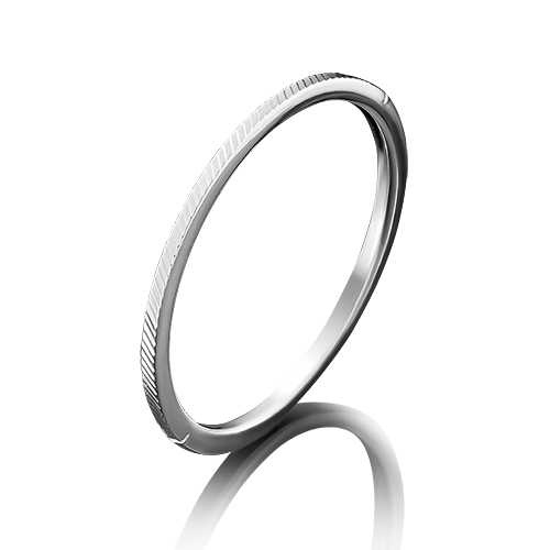 Ювелирный завод «Платина» Золотое обручальное кольцо без камней с алмазной гранью