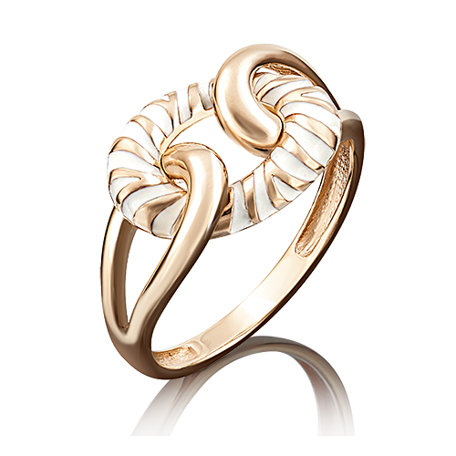Ювелирный завод «Платина» Золотое кольцо с эмалью
