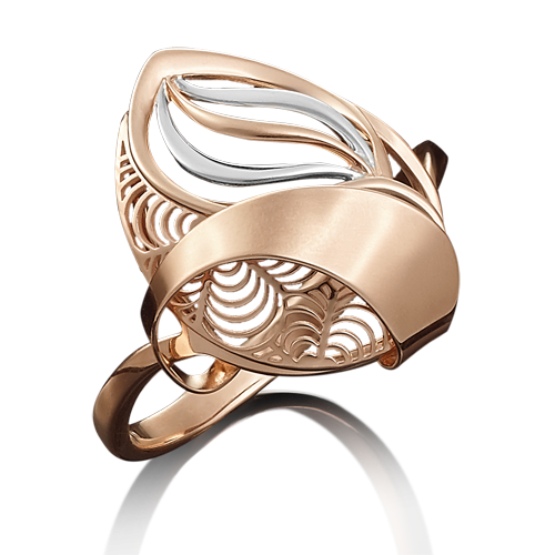 Ювелирный завод «Платина» Золотое кольцо с лазерной гравировкой