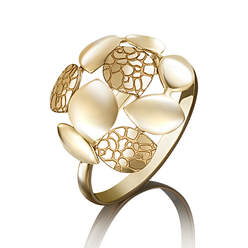 Ювелирный завод «Платина» Золотое кольцо с лазерной гравировкой