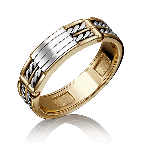 Ювелирный завод «Платина» Мужское золотое кольцо без камней