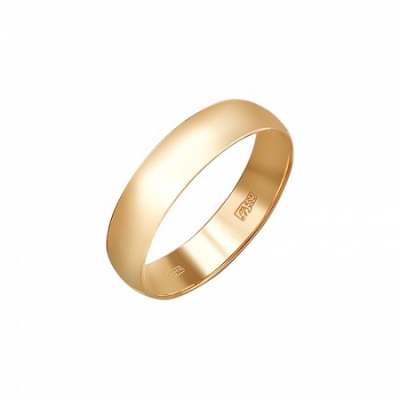 Ювелирный дом Эстет Обручальное кольцо из красного золота без камней