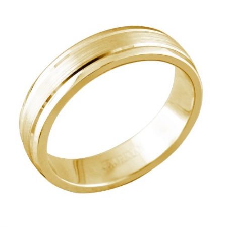 Ювелирный дом Эстет Обручальное кольцо из желтого золота без камней