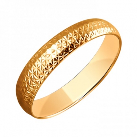 Обручальное кольцо из красного золота без камней