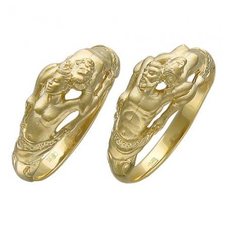 Россия Женское кольцо из желтого золота без камней