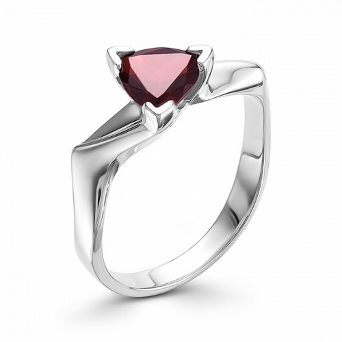 Ювелирная фабрика «Алькор» Серебряное кольцо c гранатом